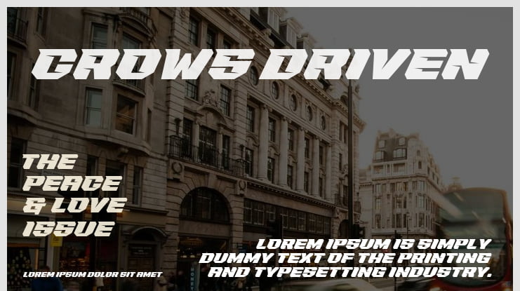 Crows Driven Font