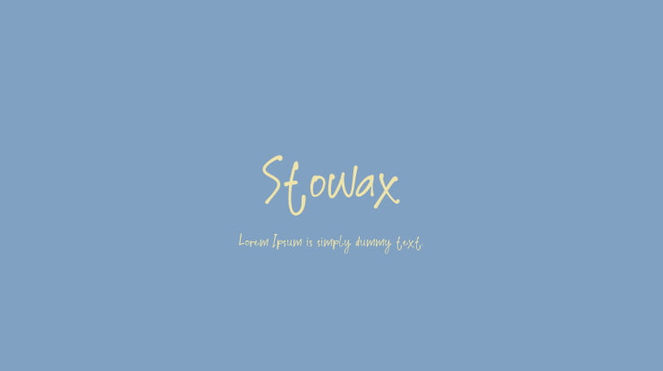 Stowax Font