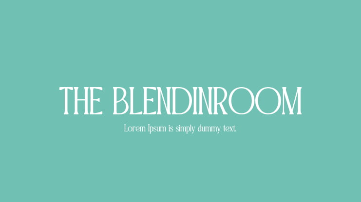 THE BLENDINROOM Font