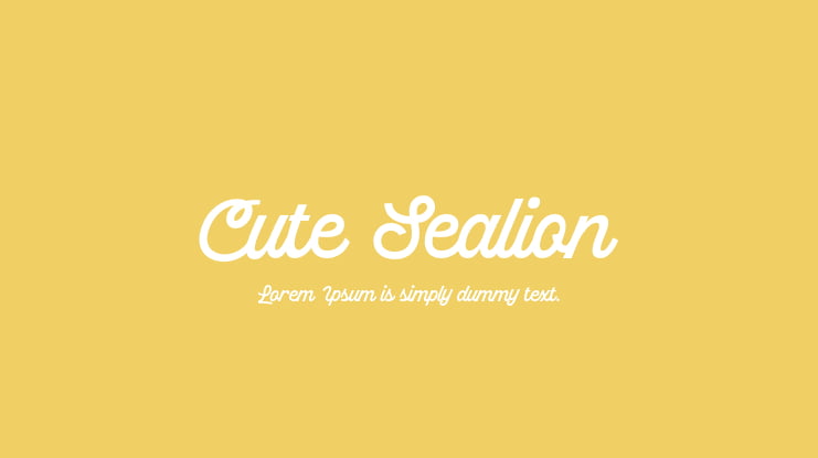 Cute Sealion Font