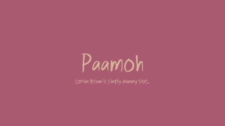 Paamoh Font