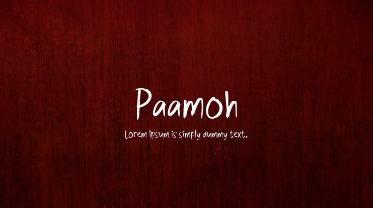 Paamoh Font