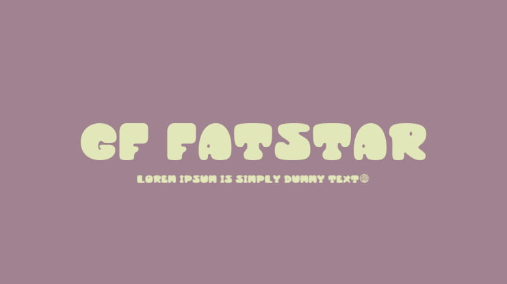 GF Fatstar Font