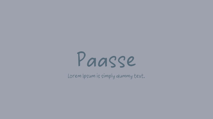 Paasse Font