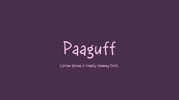 Paaguff Font