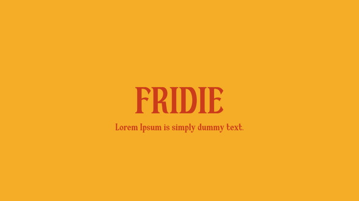 FRIDIE Font