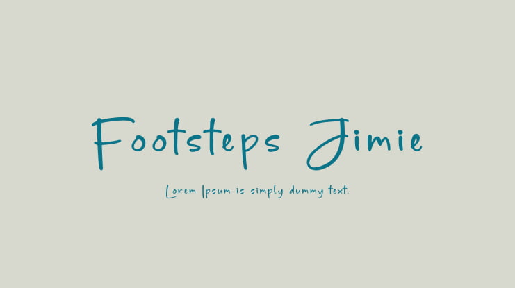 Footsteps Jimie Font