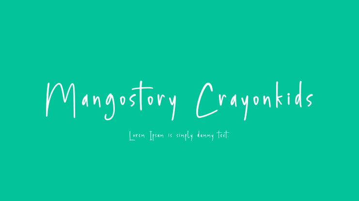 Mangostory Crayonkids Font