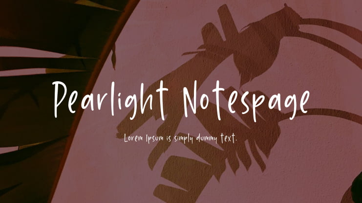 Pearlight Notespage Font