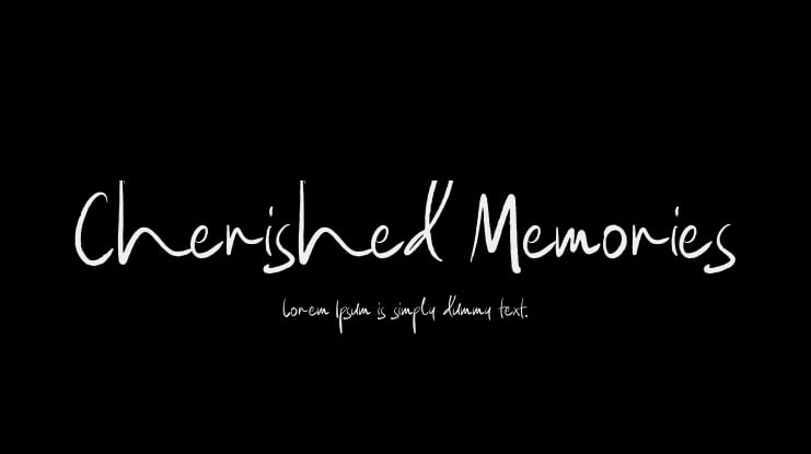 Cherished Memories Font