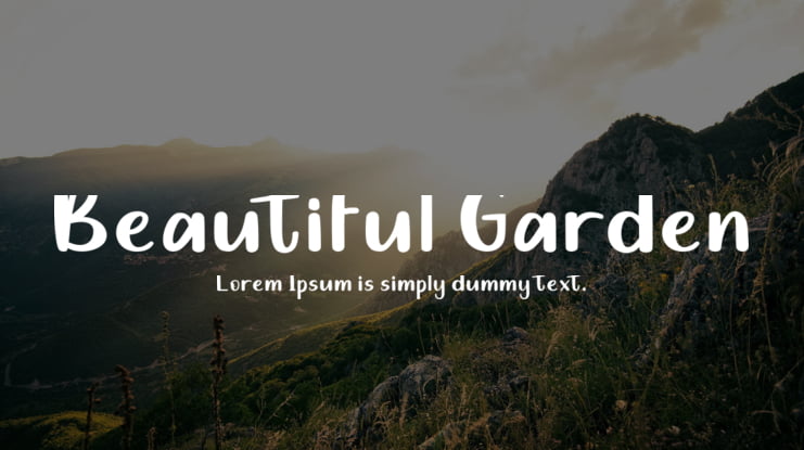 Beautiful Garden Font