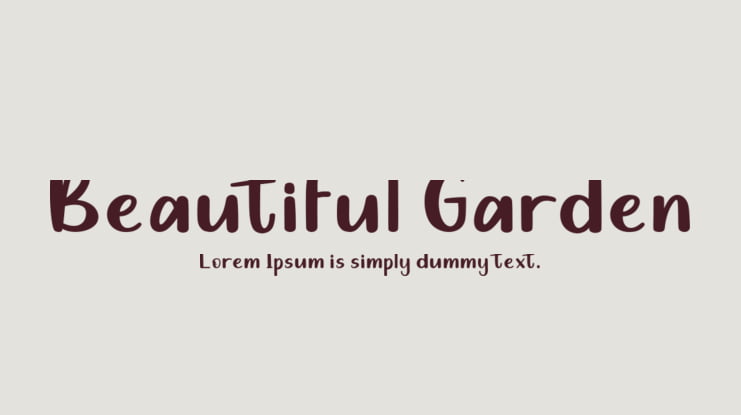 Beautiful Garden Font