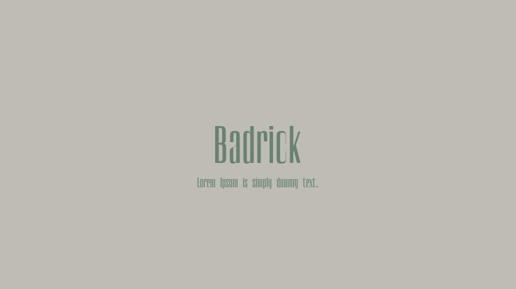 Badrick Font