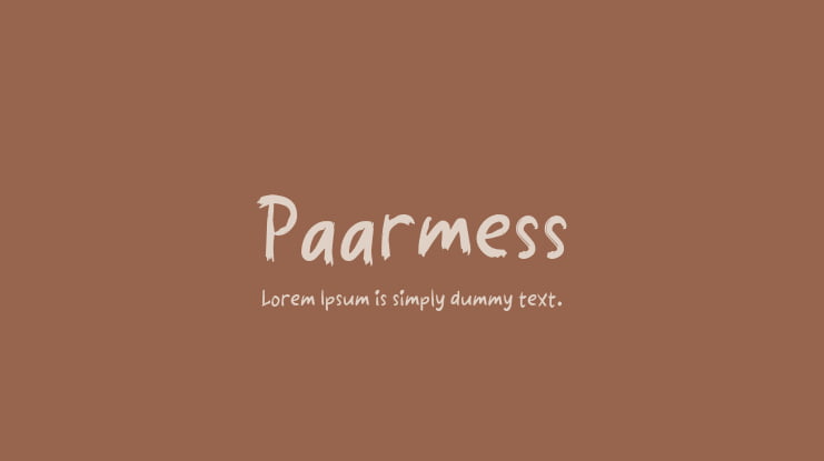 Paarmess Font