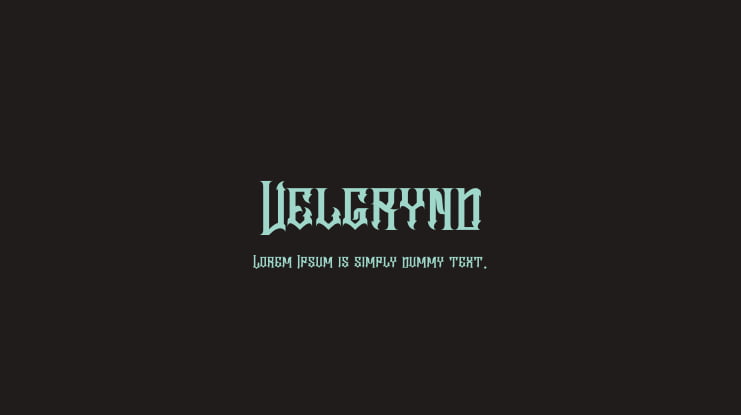 Velgrynd Font