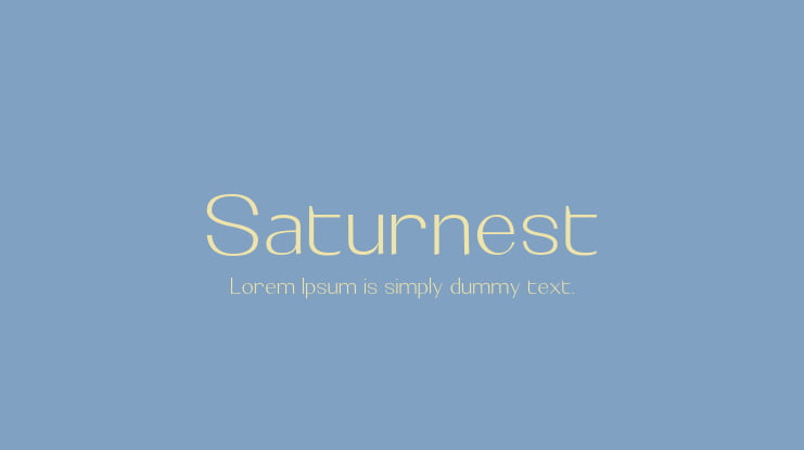 Saturnest Font Family