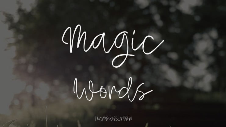 Magic Words Font