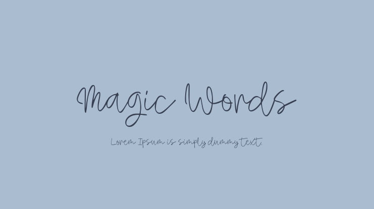 Magic Words Font