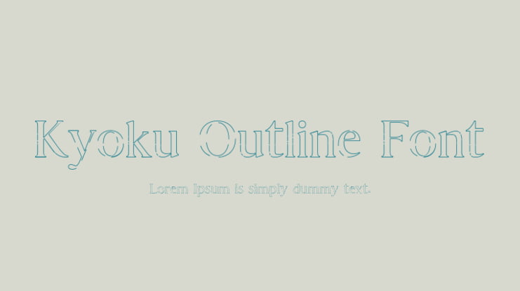 Kyoku Outline Font