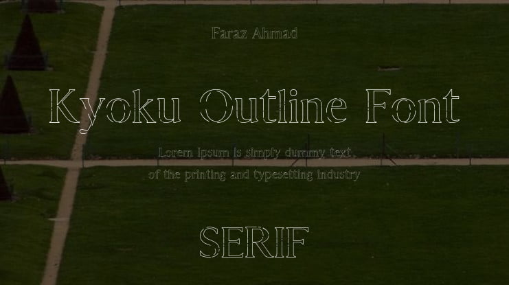 Kyoku Outline Font