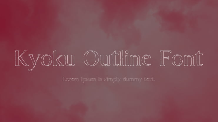 Kyoku Outline Font