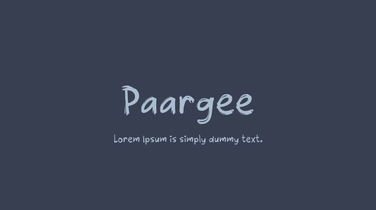 Paargee Font