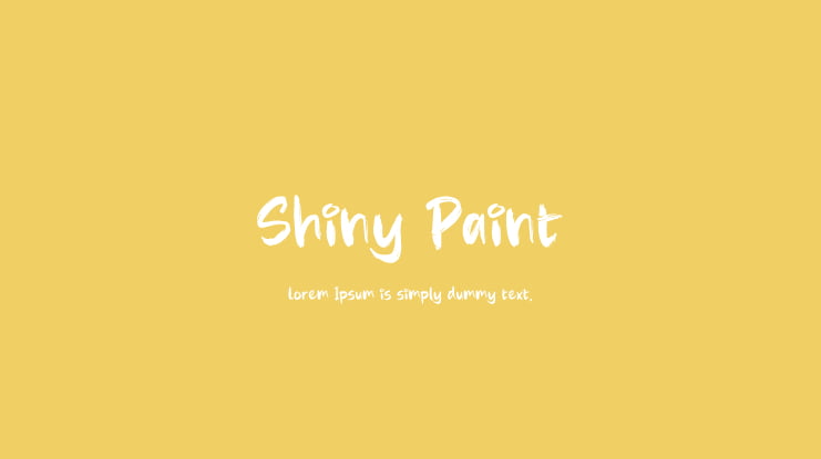 Shiny Paint Font