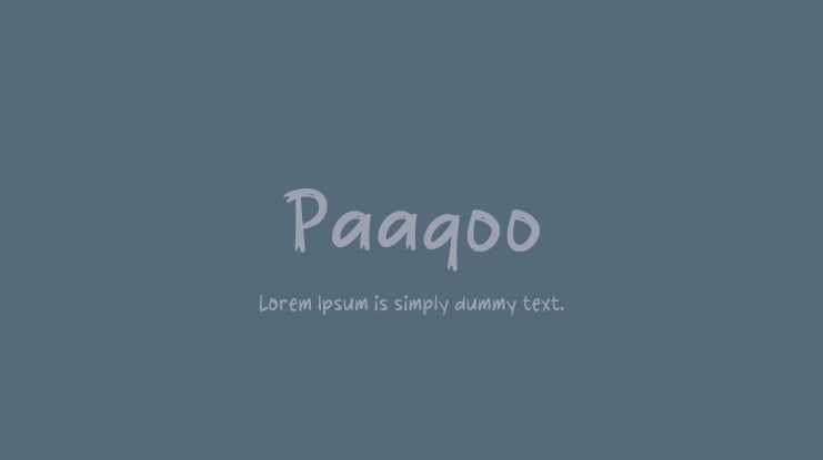 Paaqoo Font