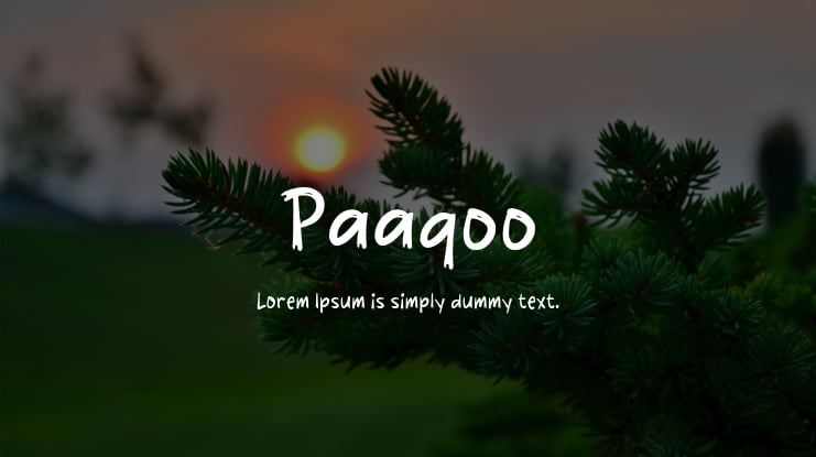 Paaqoo Font