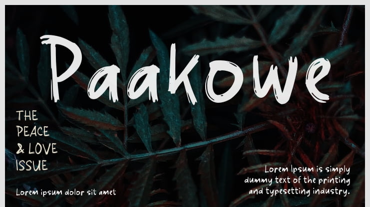 Paakowe Font