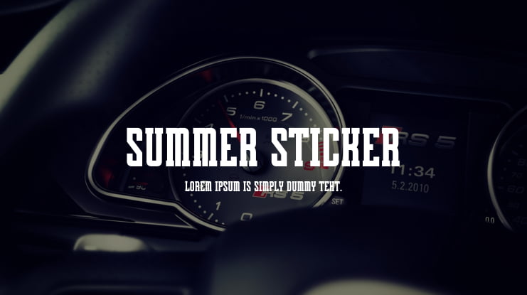 Summer Sticker Font