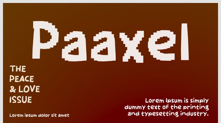 Paaxel Font