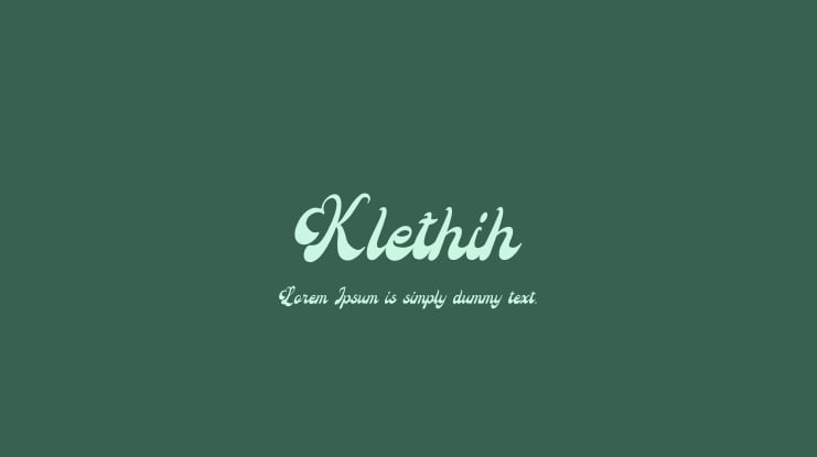 Klethih Font