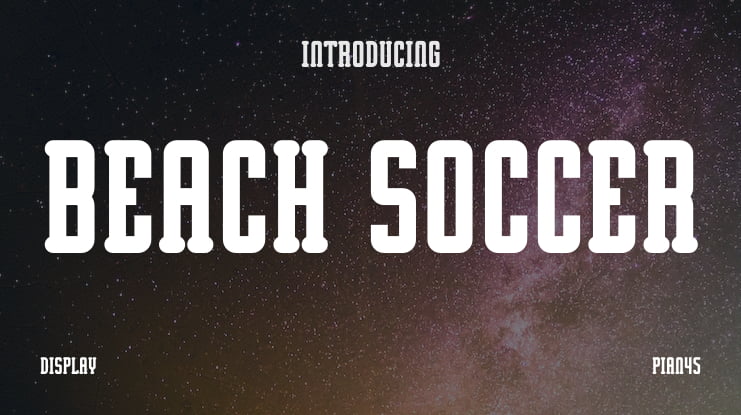 Beach Soccer Font