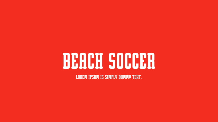 Beach Soccer Font