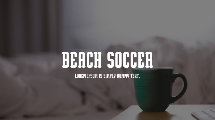 Beach Soccer Font