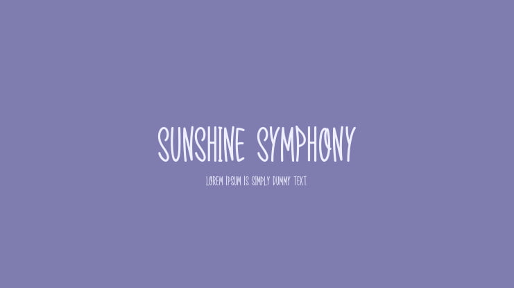 Sunshine Symphony Font