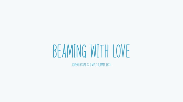 Beaming With Love Font