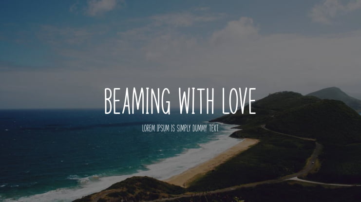 Beaming With Love Font