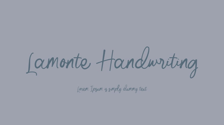 Lamonte Handwriting Font