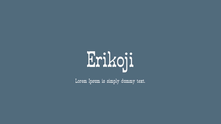 Erikoji Font