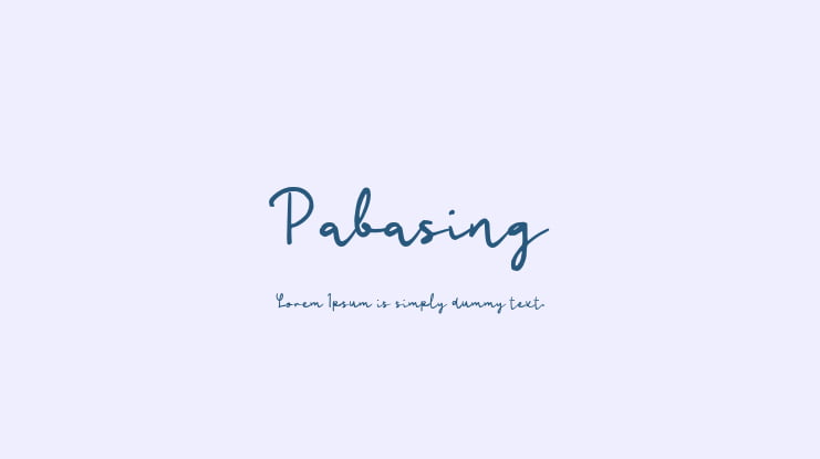 Pabasing Font