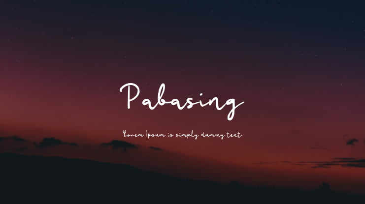 Pabasing Font