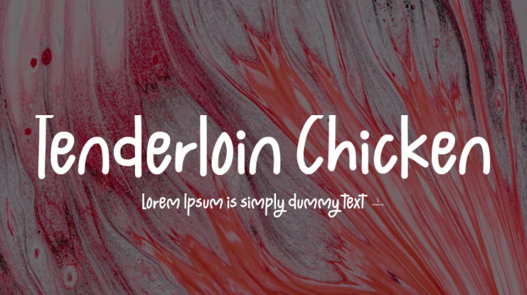 Tenderloin Chicken Font