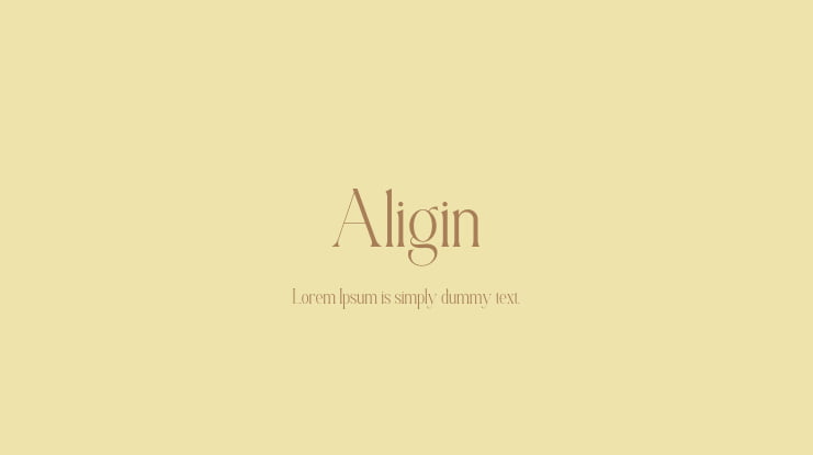 Aligin Font