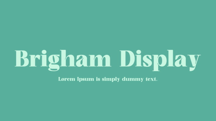 Brigham Display Font