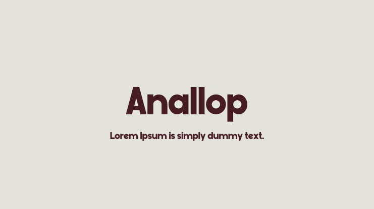 Anallop Font Family