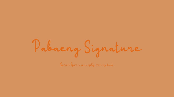 Pabaeng Signature Font