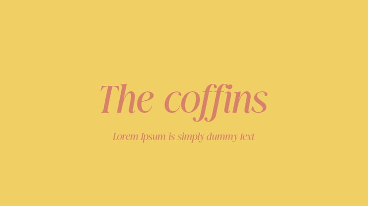 The coffins Font