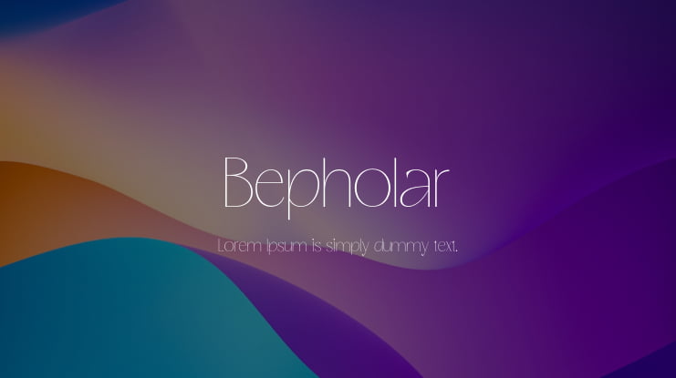 Bepholar Font